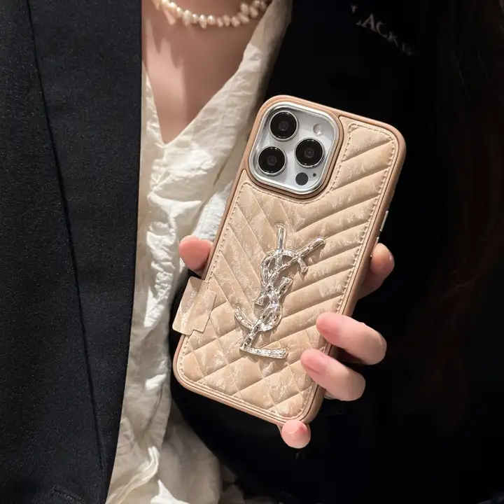 YSL ダイヤ柄 ロゴ iphone18proケース