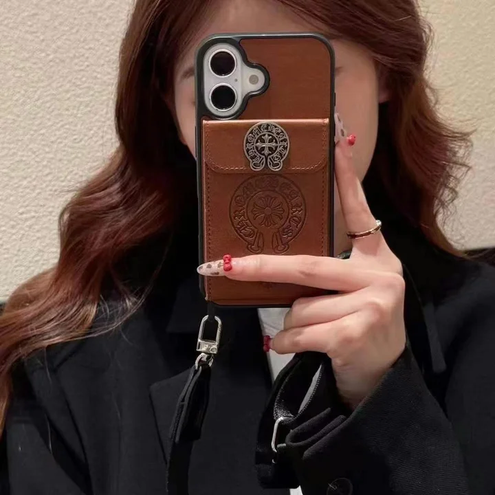 Chrome Hearts iphone18promaxケース 携帯ストラップ 2穴付き