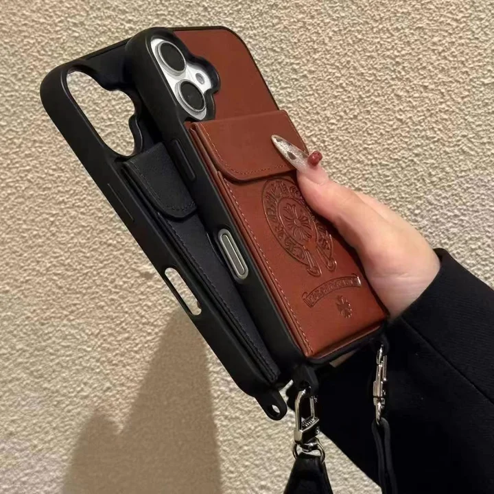 chrome hearts iphone18proケース 2穴 ストラップ付き