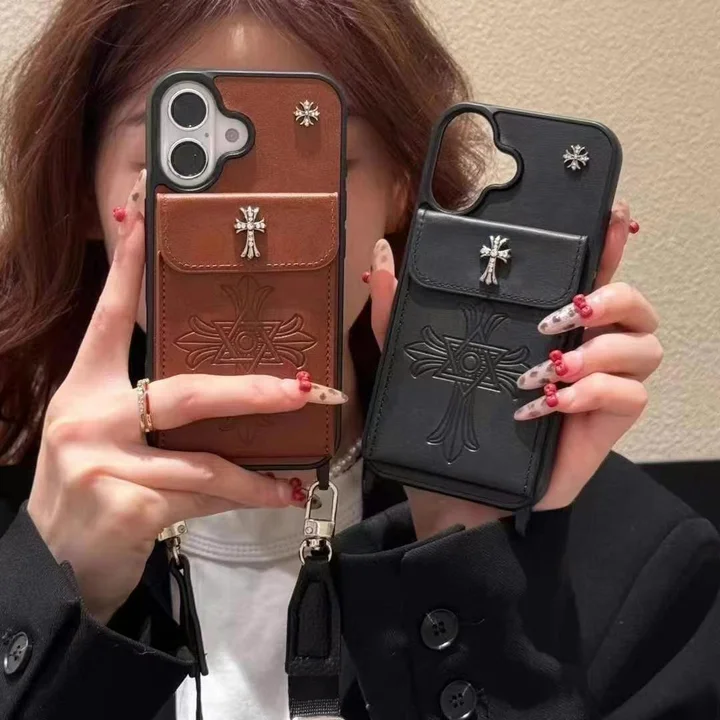 Chrome Hearts iphone18pro携帯ケース ショルダーストラップ付き