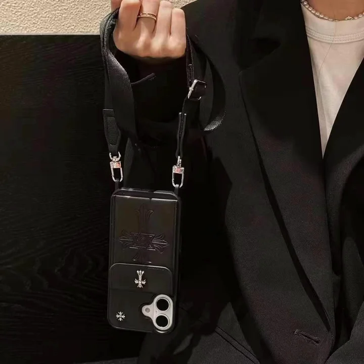 Chrome Hearts iphone18promaxケース ストラップ付き
