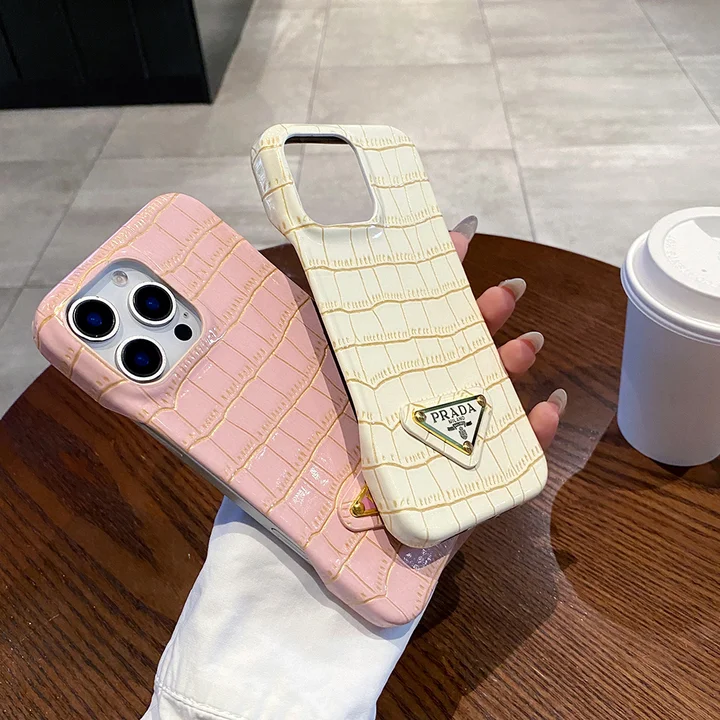 プラダ iphone18promaxケース 光沢 レザー