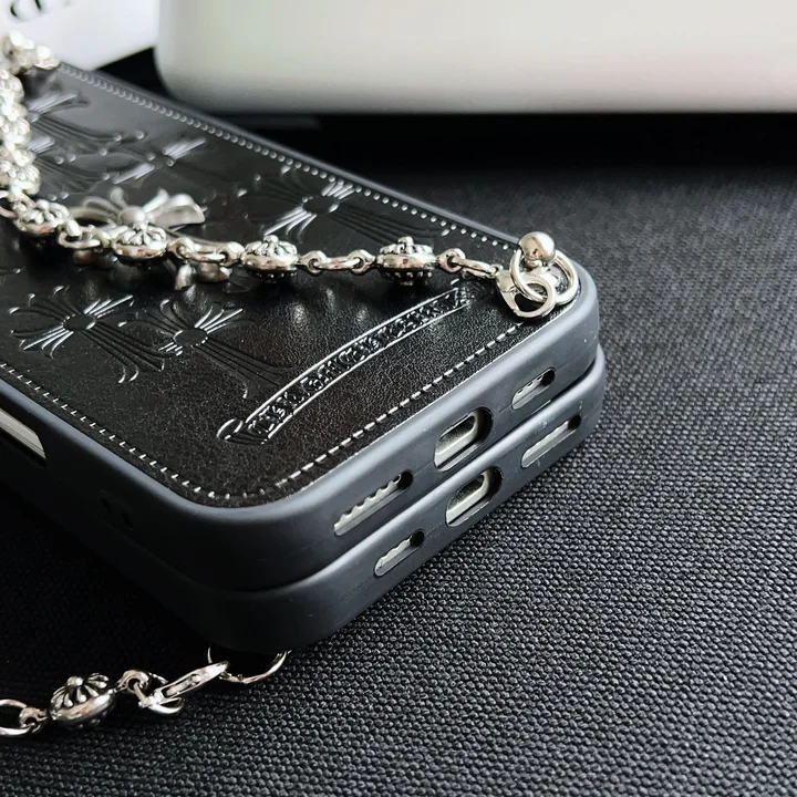 クロムハーツ iphone18proケース 落下防止 チェーン