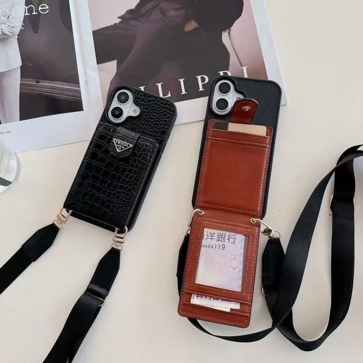 PRADA iphone18promax背面 折りたたみ カードケース