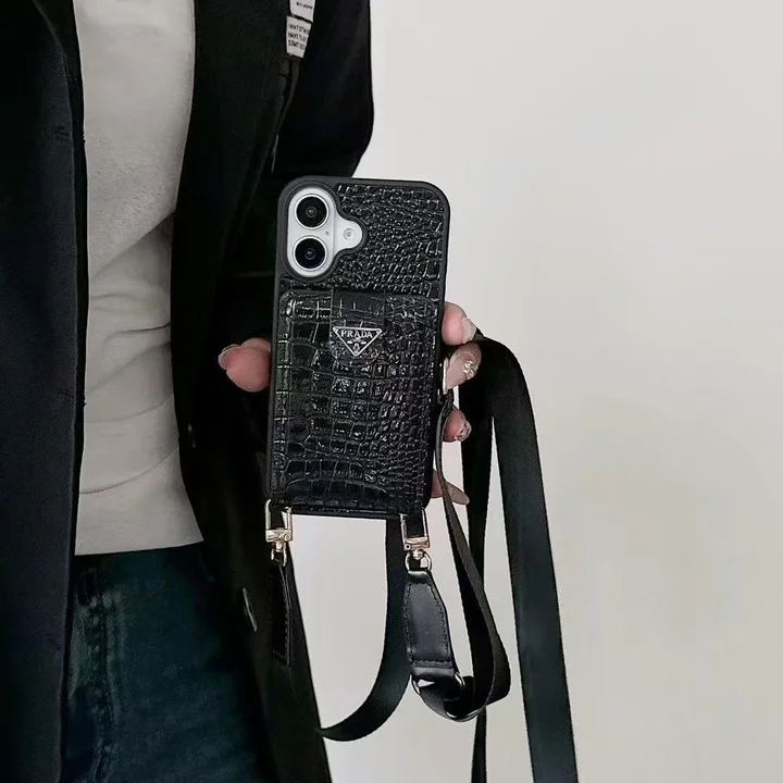PRADA iphone18proケース ショルダー ストラップ付き