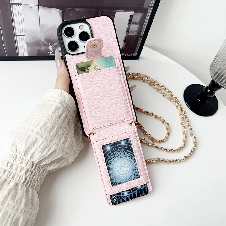 YSL iphone18pro携帯ケース ショルダー ストラップ付き