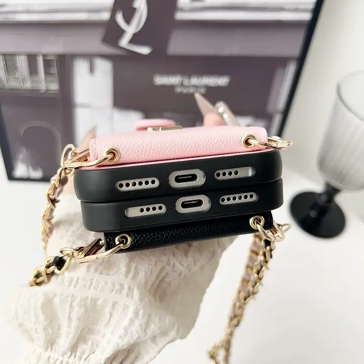 イヴサンローラン iphone18pro携帯ケース 背面 カード収納