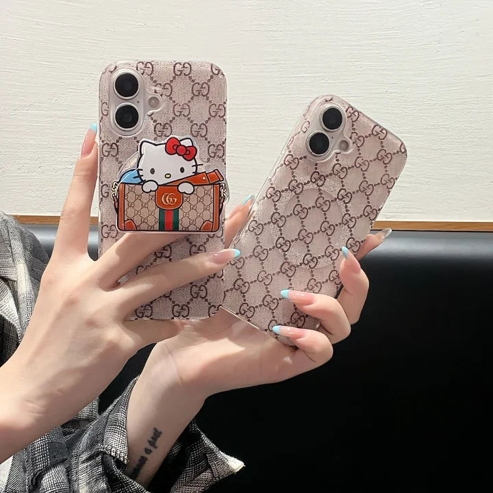 グッチiphone18promaxケース ネコ 磁吸スタンド