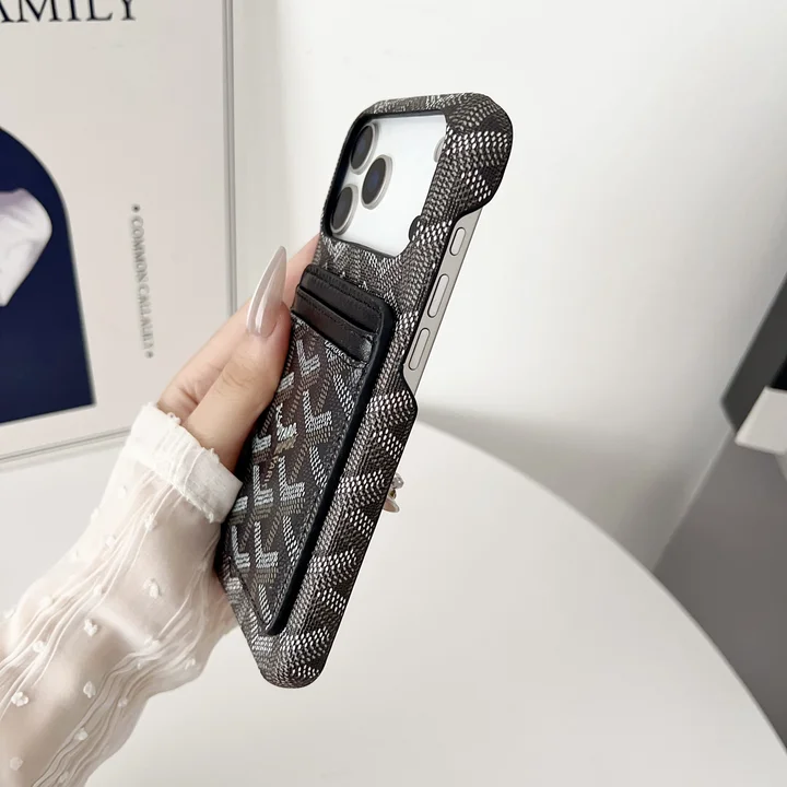 Goyard シグネチャー レザー iphone18promaxケース