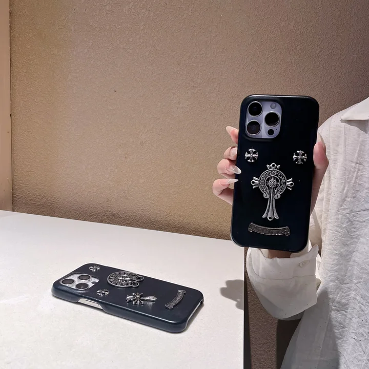 クロームハーツ ブラック iphone18proケース