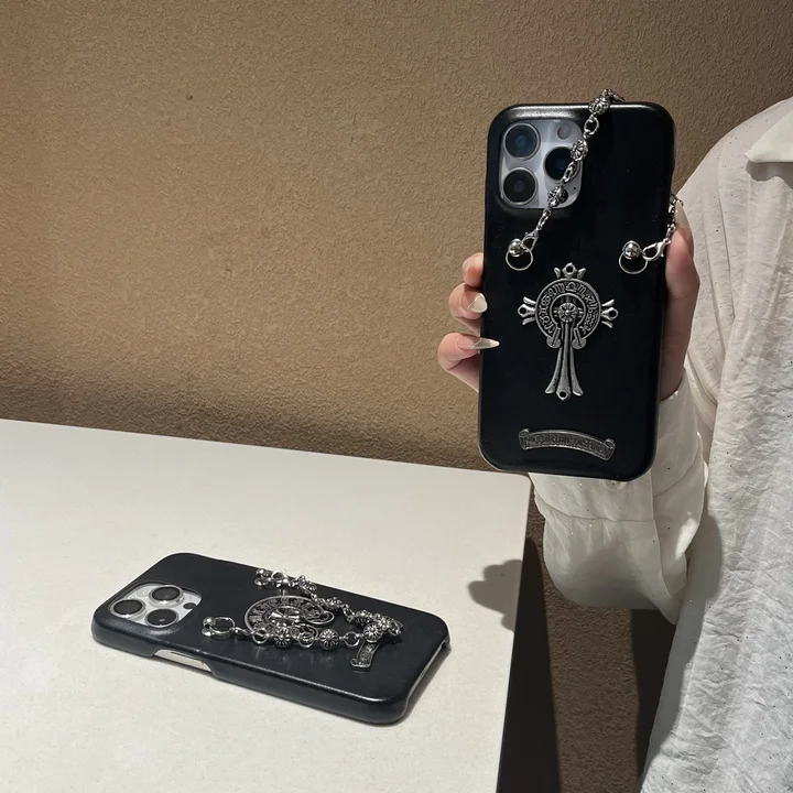 chrome hearts アイフォーン 18promaxケース 携帯スマホチェーン