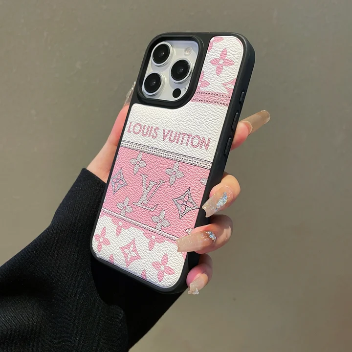 Vuitton iphone18promaxケース レザー ピンク