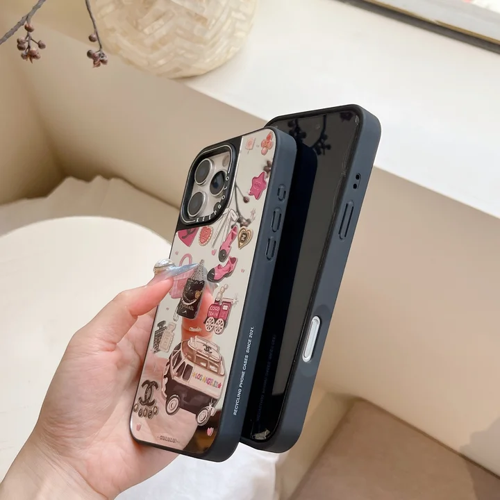 シャネル iphone18pro 携帯ケース 電気メッキ レンズ保護