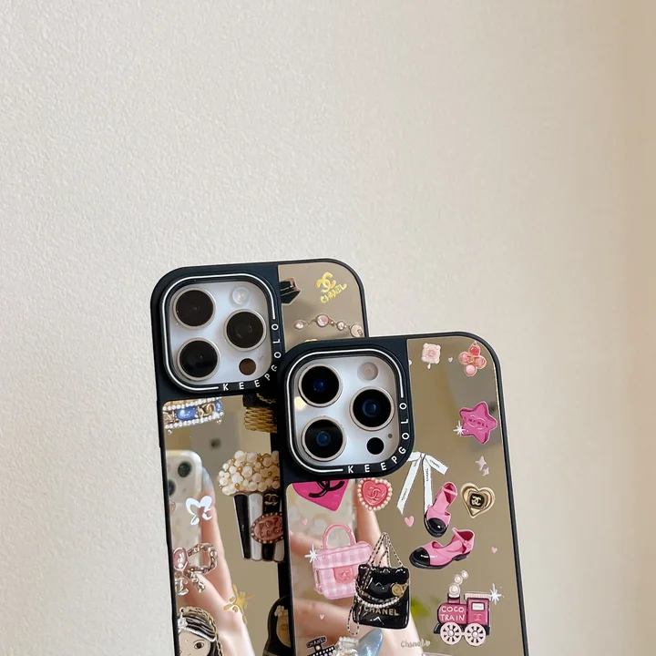 シャネル iphone18proケース 可愛い イラスト
