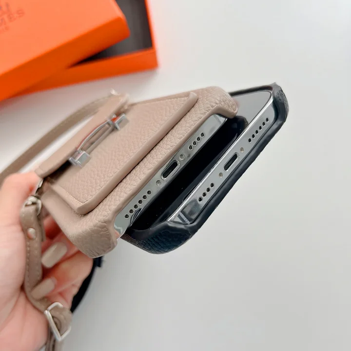 hermes iphone18proケース 落下防止 ストラップ付き