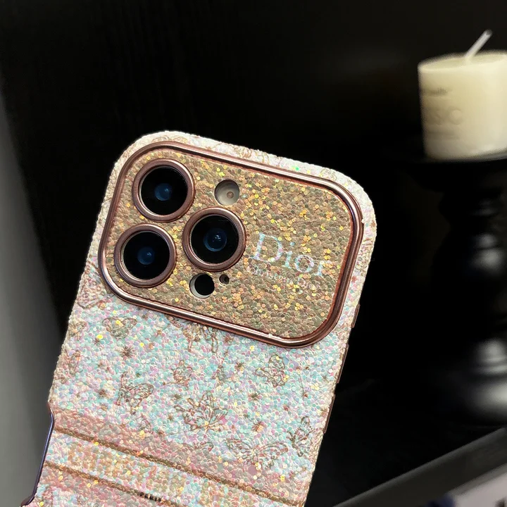 ディオール iphone18promaxケース スパンコール レンズ保護