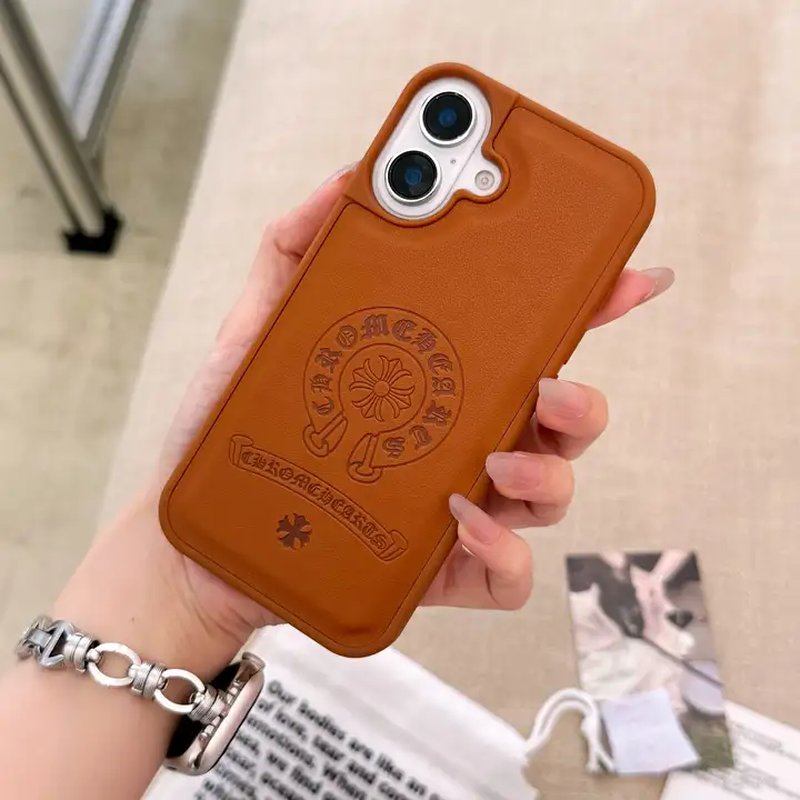 クロムハーツ ブラウン iphone18pro 携帯ケース 人気