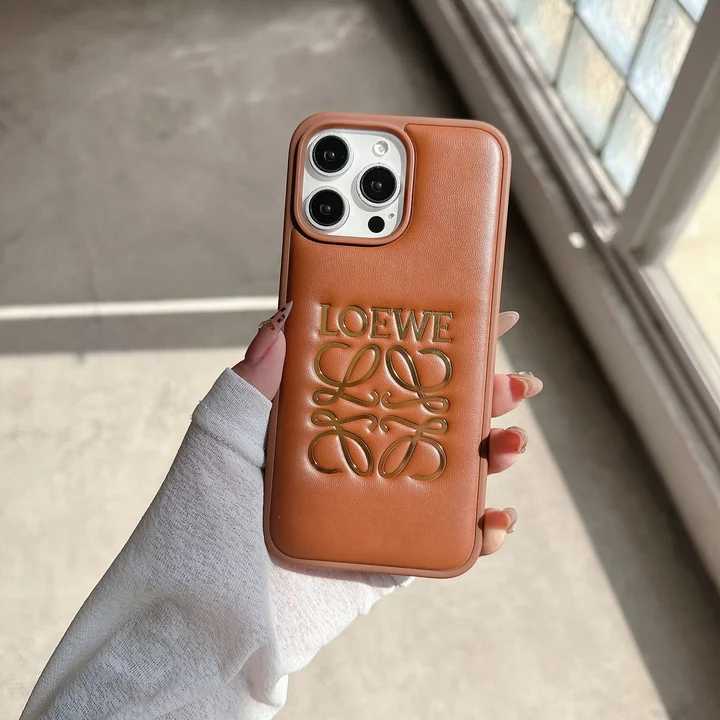 ロエベ iphone18promaxケース ブラウン