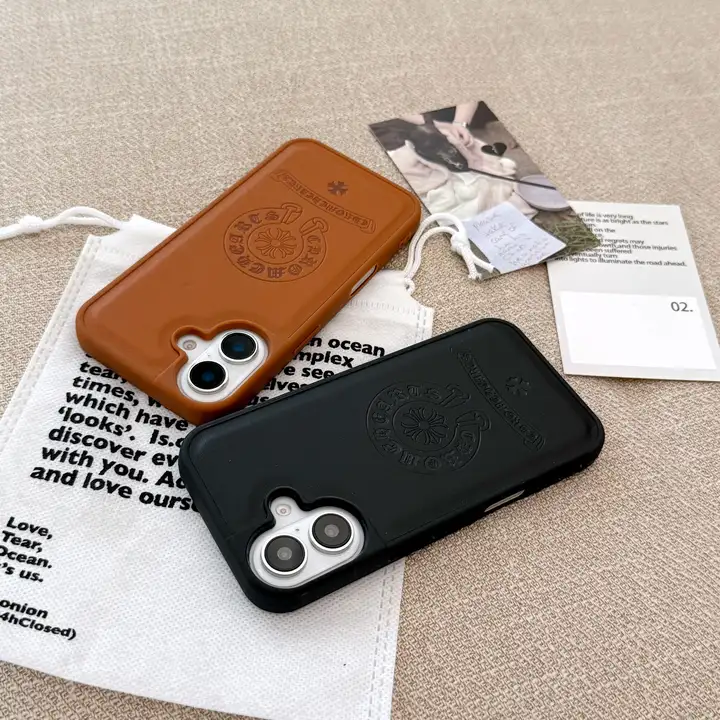 クロムハーツ ブラウン iphone18pro 携帯ケース 人気