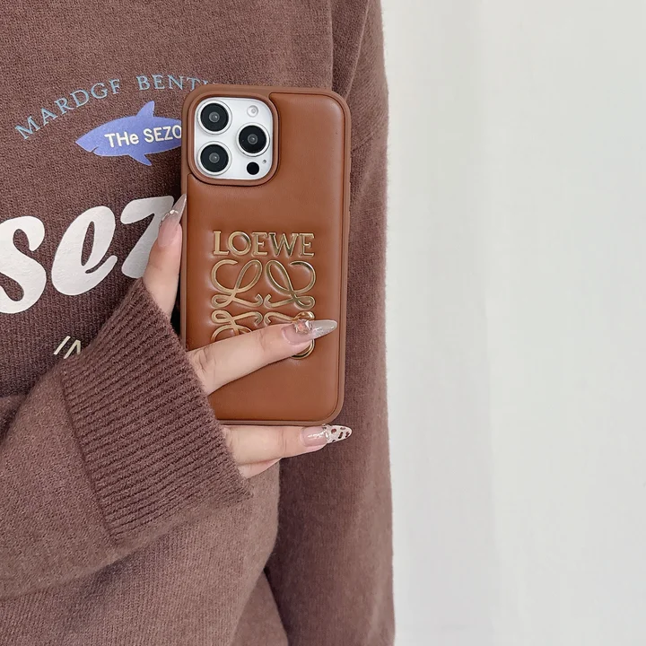Loewe iphone18promaxケース ラメ アナグラムロゴ