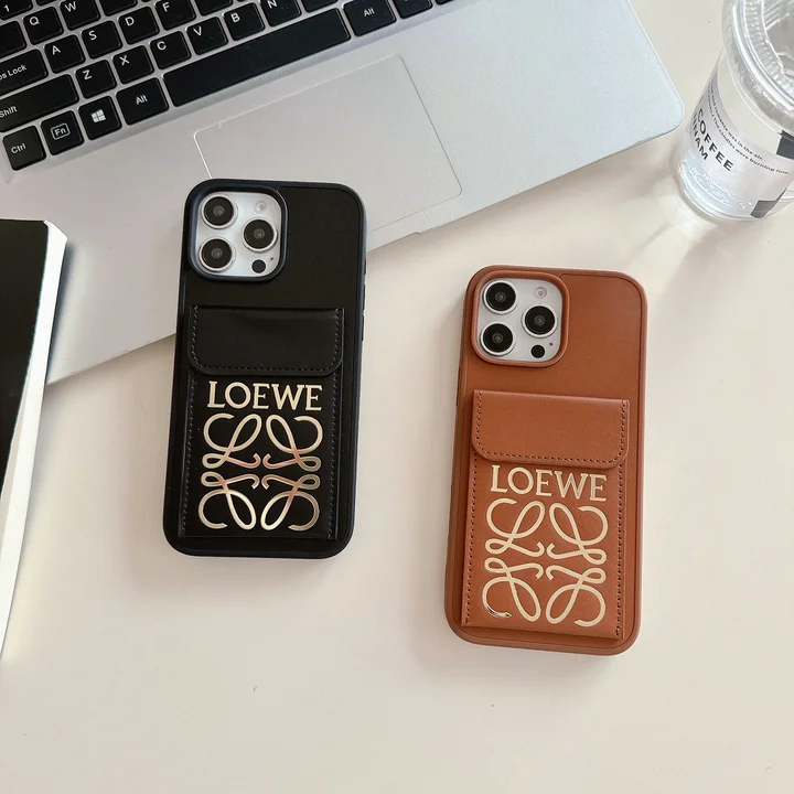 ロエベ iphone18proケース 背面 カード収納