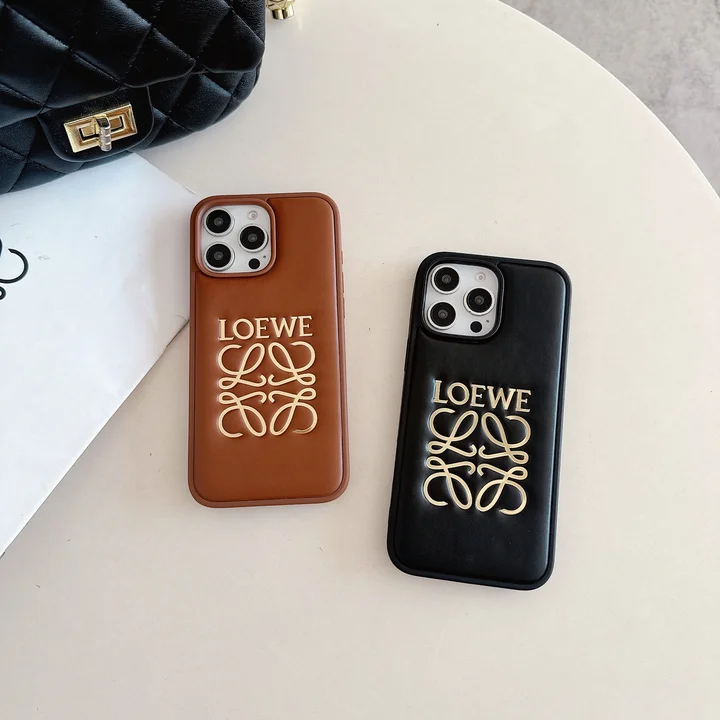 Loewe iphone18promaxケース ラメ アナグラムロゴ