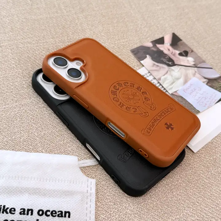 クロムハーツ iphone18pro携帯ケース レザー調