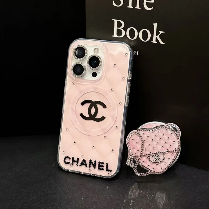 シャネル iphone18promaxケース ハート スマホグリップ