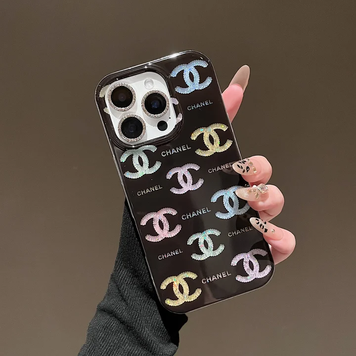 CHANEL iphone18promaxケース 銀箔入り