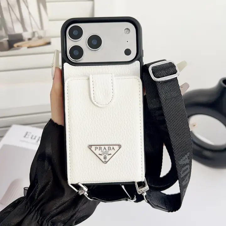 プラダ iphone18pro ショルダースマホケース ブラック