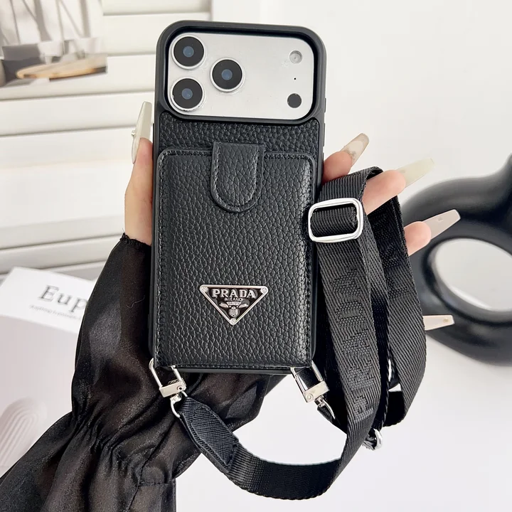 prada ホワイト iphone18ショルダーケース