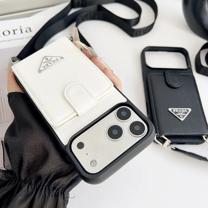 prada iphne18proケース 折りたたみ カード収納