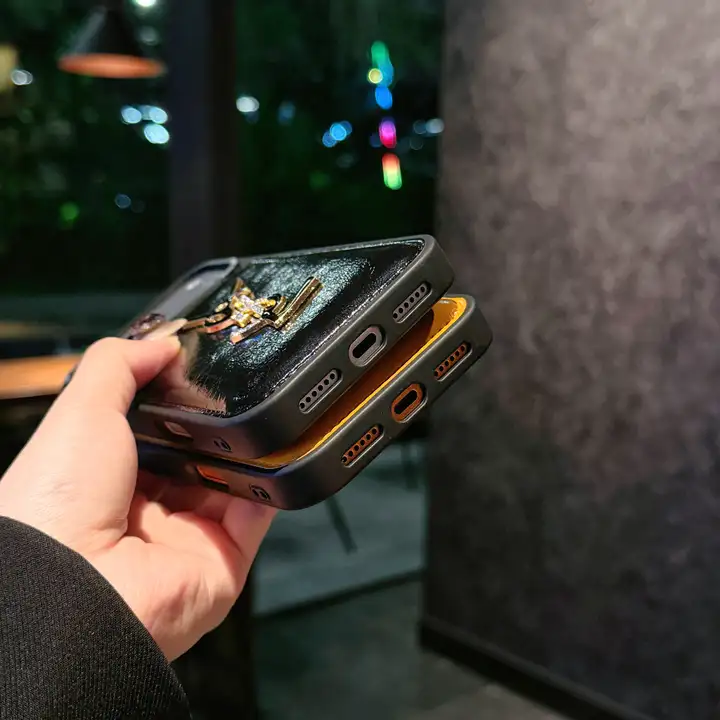 YSL iphone18proケース オレンジ