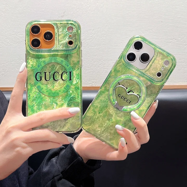 グッチiphone18ケース 緑 グリーン