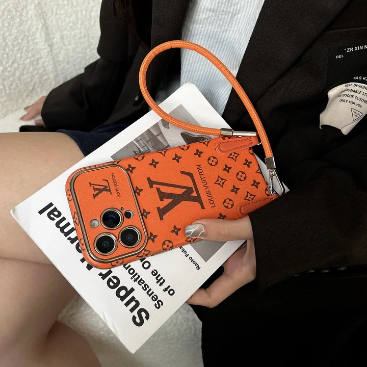 ルイヴィトン iphone18promaxケース 縦吊り ストラップ 付き