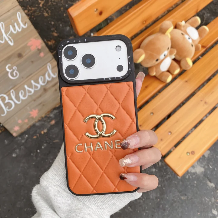 シャネル マトラッセ iphone18proケース オレンジ