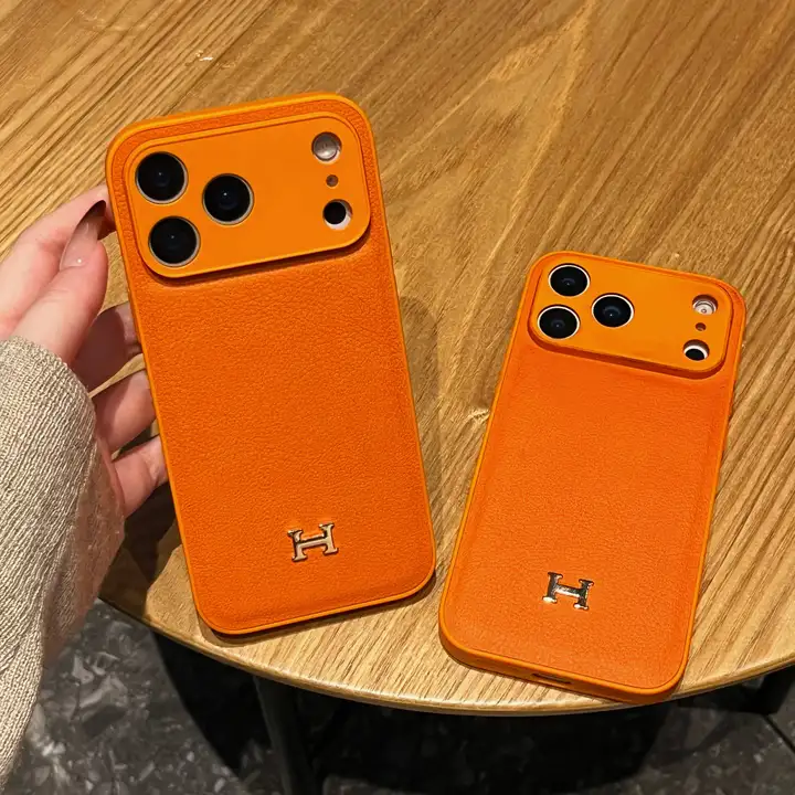 エルメス iphone18proケース ライチ柄 レザー