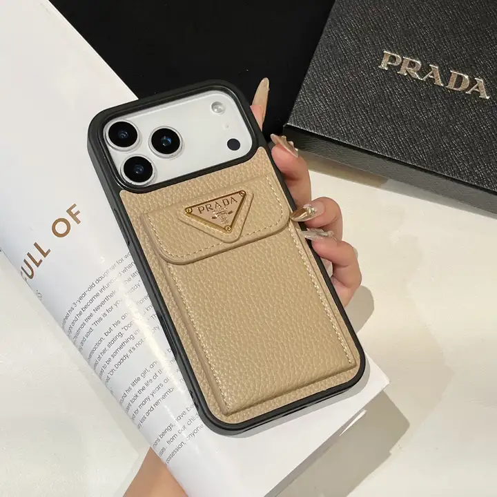 プラダ iphone18promaxケース 背面 カードポッケト付き