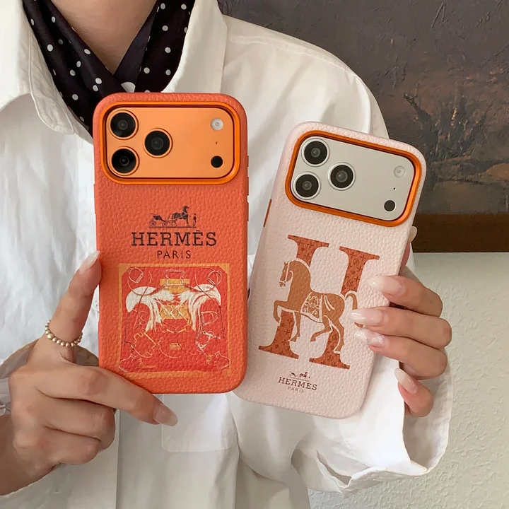 エルメス iphone18 ケース レザー ライチテクスチャ