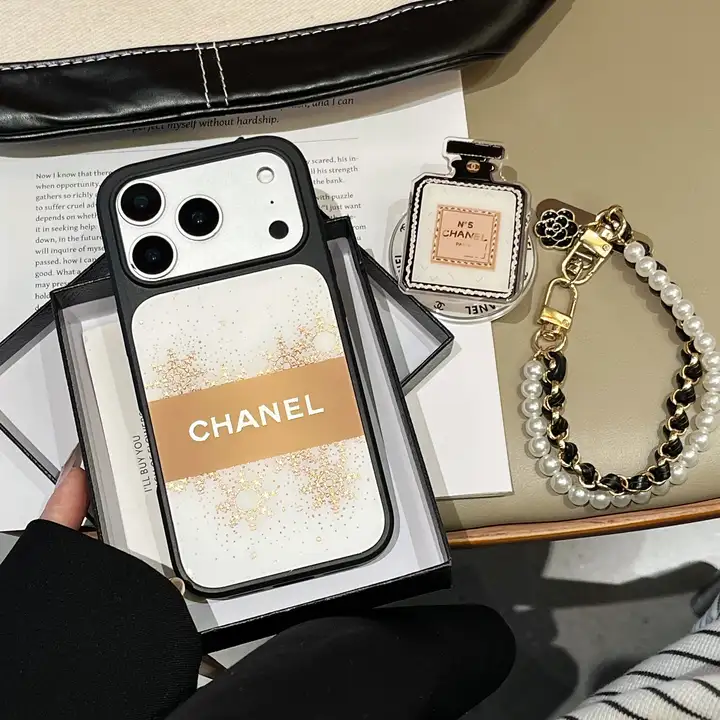 chanel iphone18proケース 落下防止 ストラップ