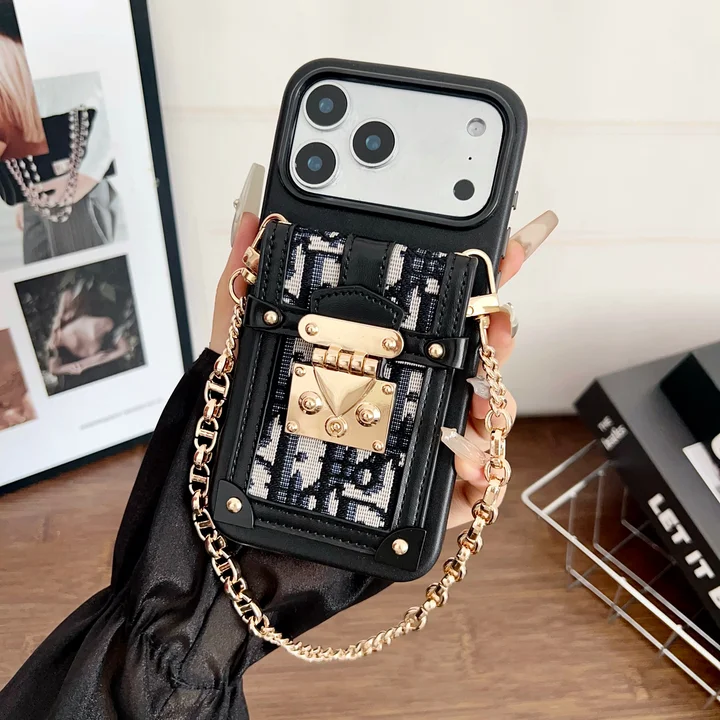 dior iphone18promax携帯ケース ロックボタン カード収納