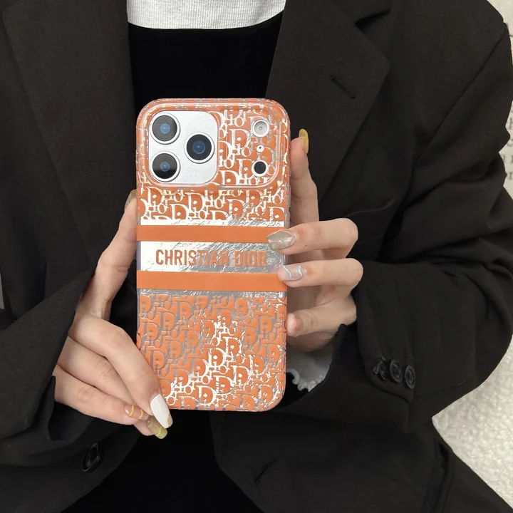 ディオール iphone18proケース オレンジ