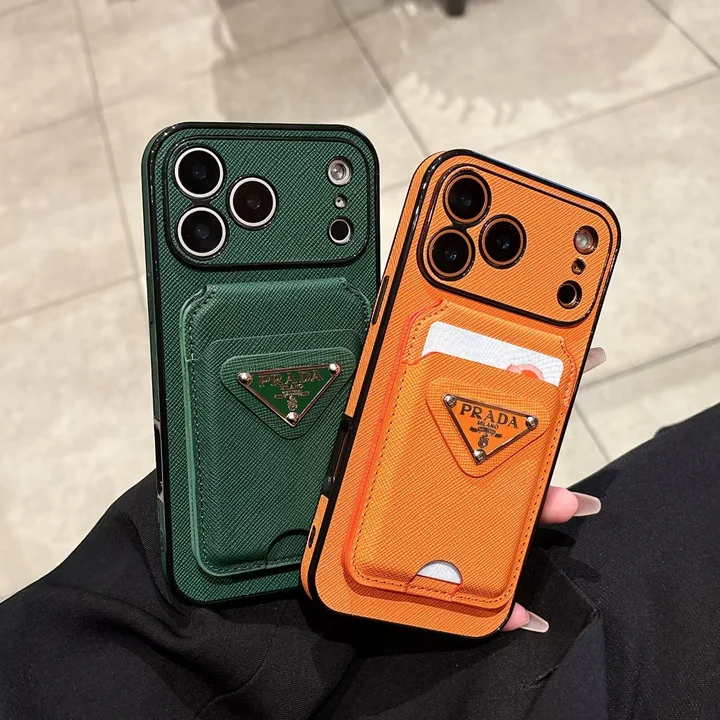 プラダ iphone18proケース 十字纹 レザー