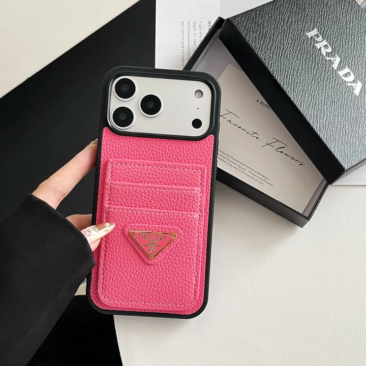 Prada iphone18pro携帯ケース 背面 カード 入れ