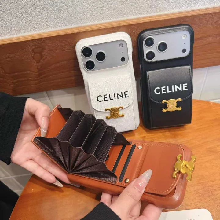 セリーヌ iphone18proケース 大容量 カード 入れ