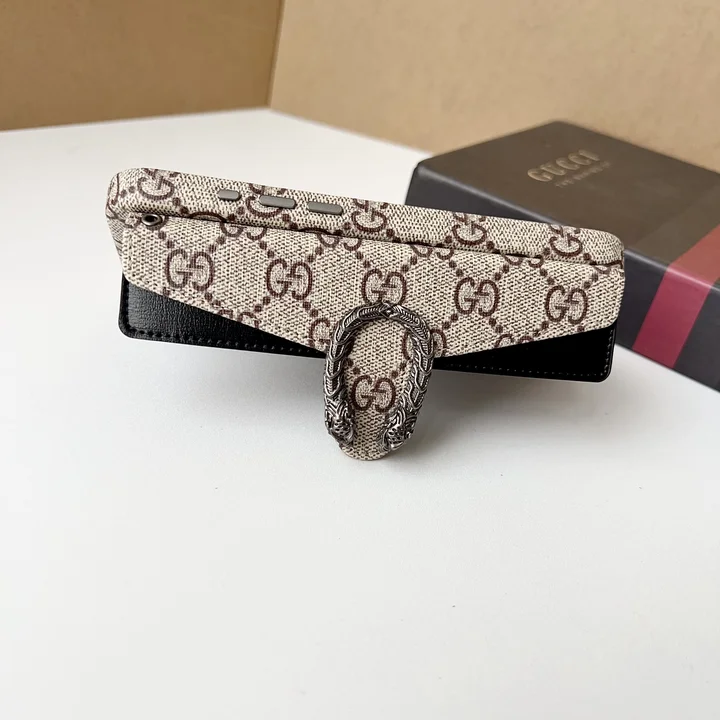 gucci iphone18proケース レザー バイカラー