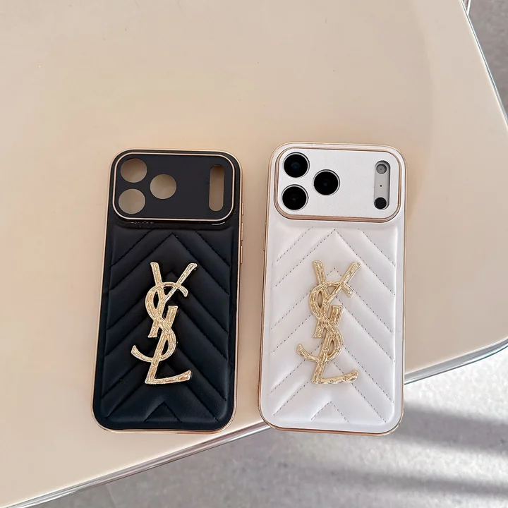 サンローラン iphone18promaxケース縁 メッキ加工