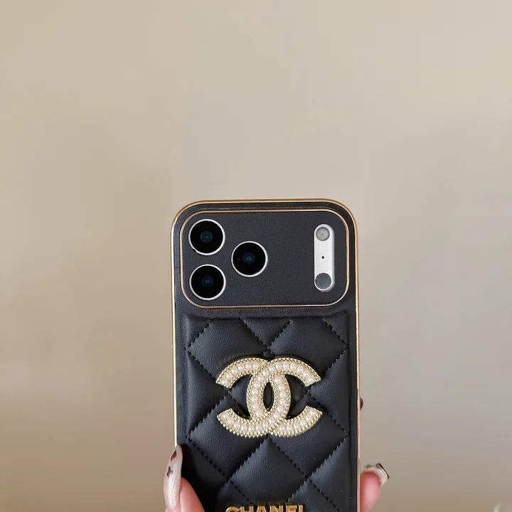 chanel iphone18promaxケース パール CCロゴ