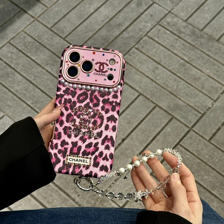 Chanel iphone18 pro max ケース ラインストーン