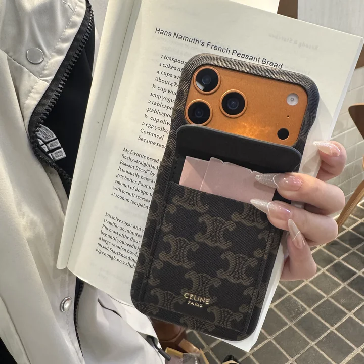 Celine iphone18proケース 背面 カード収納